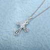 YL Cross Necklace Sacred Heart 925 Silver Crucifix Necklace of