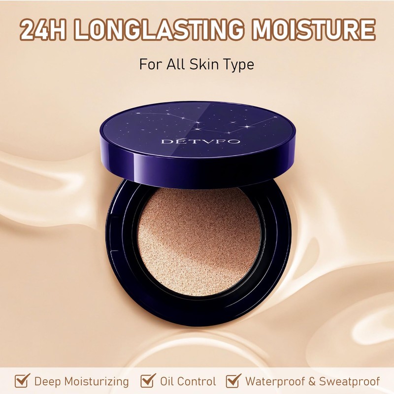 Soft Matte Cream Concealer, Waterproof Foundation, Full Coverage, Hydrating Long-Lasting