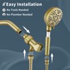 Gold Filtered Shower Head with Handheld, YardMonet 6 Modes Shower