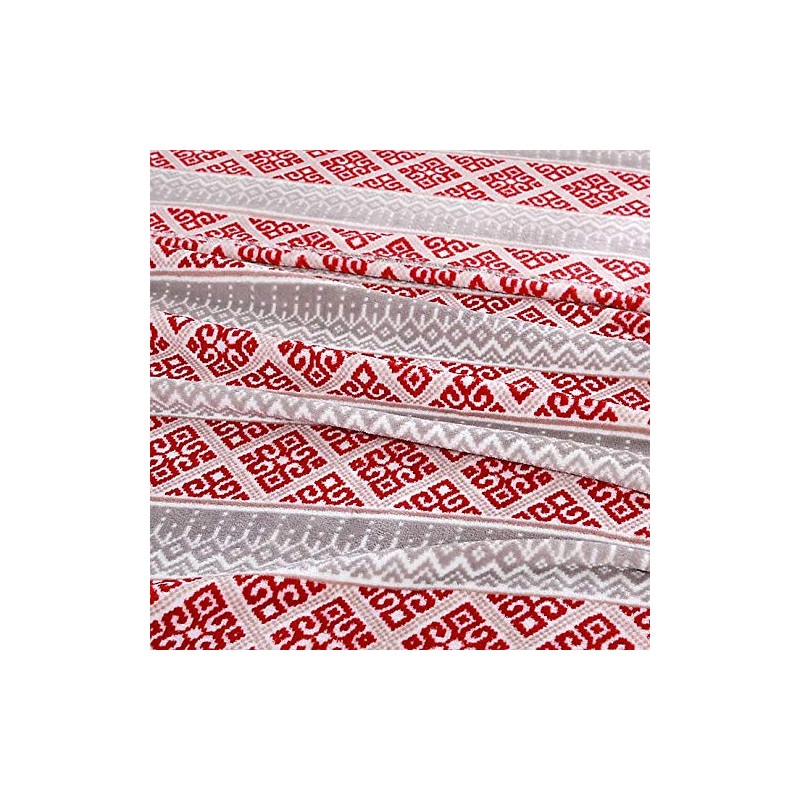 Berkshire Blanket Serasoft King Plush Blanket in Red Fair Isle