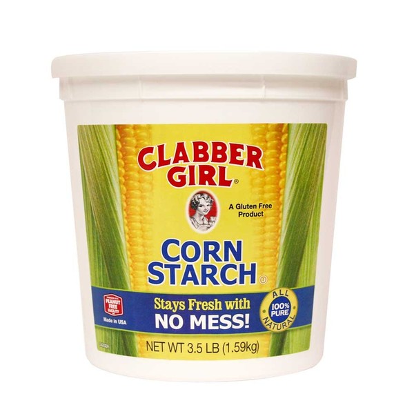 Clabber Girl Corn Starch, (Box of 6), 3.5 pounds each