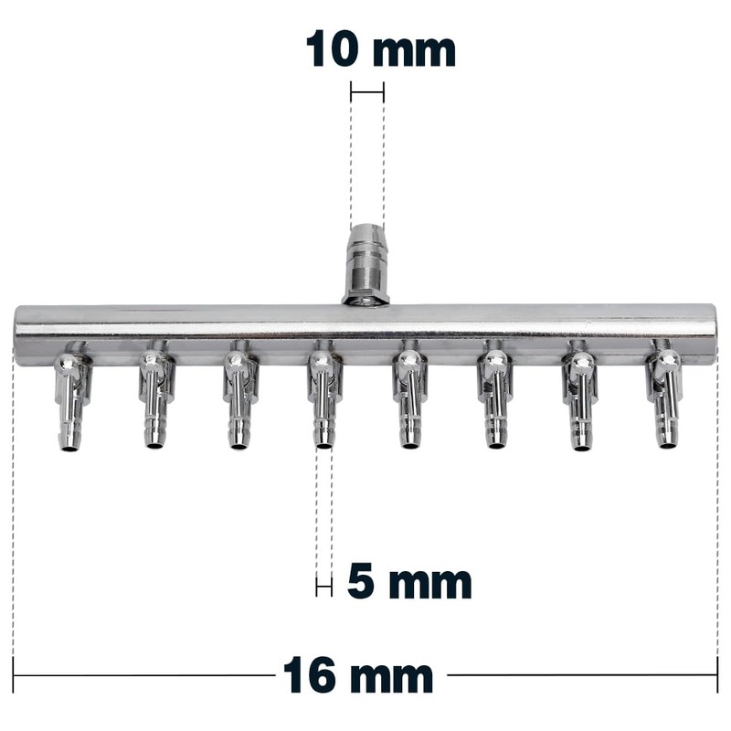 Pawfly Aquarium Air Flow Control Lever Valve 8-Way Valve Distributor