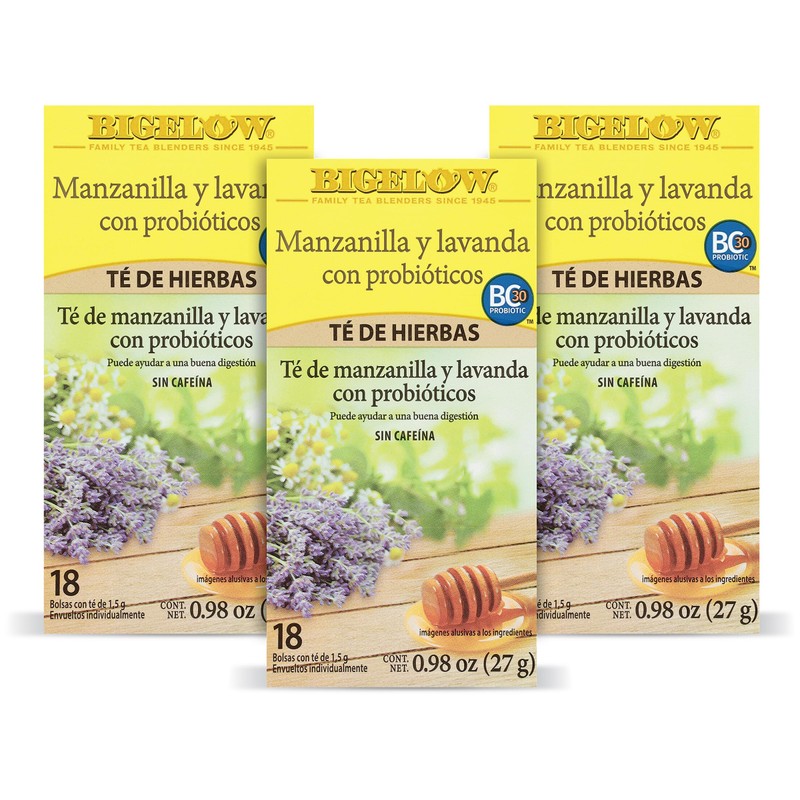 Bigelow Tea T de Manzanilla y Lavanda con Probiticos, 3