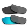 ACOMPATIBLE Replacement Polarized Black and Ice Blue Lenses for Oakley