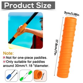 2pcs Kayak Paddle Grips, 1.18 Inch Diameter Paddle Grips Kayak Detachable and Anti-Slip Paddle Grips for Kayaking Kayak Paddle Accessories for Kayaksrowing Canoes (Orange)
