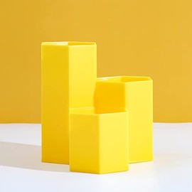 Saikvi Pencil Holder for Desk Yellow Pen Organizer for Desk Office Pen Cup Stationary Organizer for Desk accessories Home/Classroom/Office