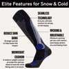 Pure Athlete High Performance Wool Ski Socks - Thermal Warm