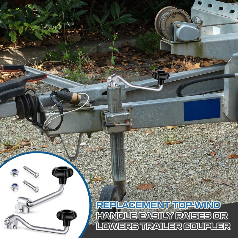 Yaocom 2 Set Trailer Jack Handles Replacement Crank Accessories Fits