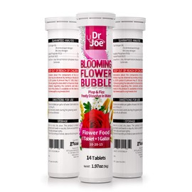 Dr. Joe Blooming Flower Bubble Plant Food, Outdoor Fertilizer, Garden Fertilizer, Potted Plants, 14 Tablets (14 Gallon), 10-20-15