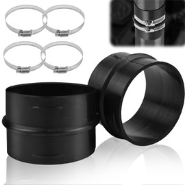 Connector Round Duct Pipe 2 Pieces 75 mm Connector Ventilation Pipe Auxiliary Heater Accessories Connector Ventilation Pipe for Car Heating Pipe Duct for Eber-Spacher, We-Basto Heating