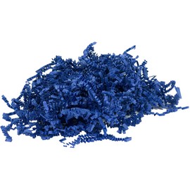 JAM PAPER Crinkle Cut Shred Tissue Paper - 2 oz - Presidential Blue - Sold Individually