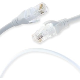 DynaCable Heavy Duty Cat6 Ethernet Copper Cable with Snagless RJ45 Connectors | 5 Pack/3FT | 24 AWG 550MHz | UL-Listed | 10 GB Max Speed for Fast Computer Networking | White