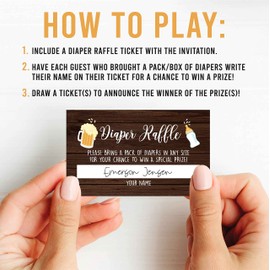 25 Baby Shower Diaper Raffle Tickets For Baby Shower Games To Play - Baby is Brewing Baby Shower Games Gender Neutral, Diaper Raffle Cards, Baby Raffle Tickets, Baby Shower Invitation Inserts