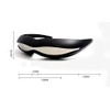 Futuristic Cyclops Monoblock Shield Mirrored Polarized Sunglasses UV400 (Black, Night