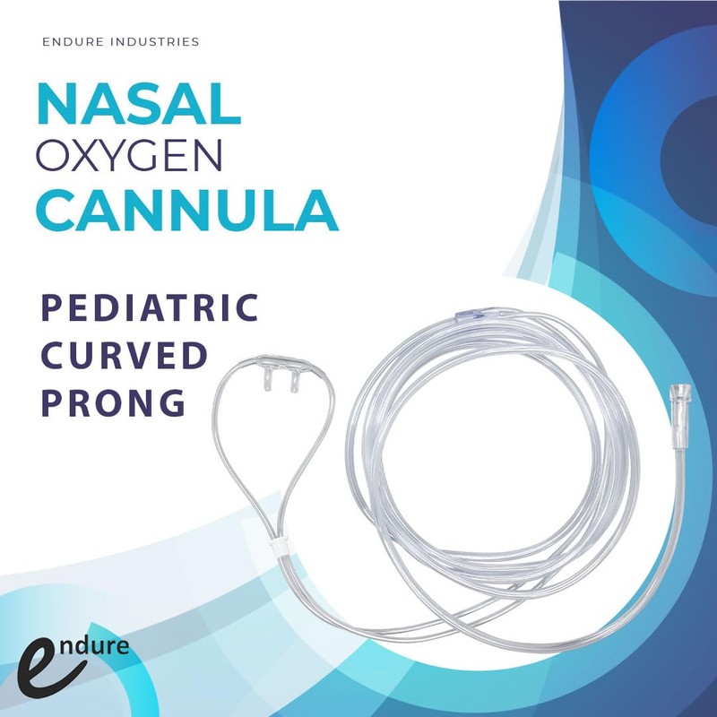 Endure Soft Nasal Oxygen Cannula with Oxygen Supply Tubing, Latex-Free,