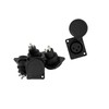Partuto 5 x Black Cover XLR Female Chassis Panel Mount