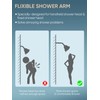 Cobbe Shower Head Extension Arm - 3-Inch Extender, Stainless Steel