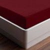 Utopia Bedding Fitted Sheet King, Burgundy - Deep Pocket 14