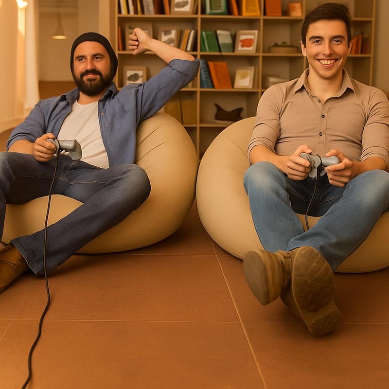 2 Pcs Bean Bag Chairs for Adults & Kids -