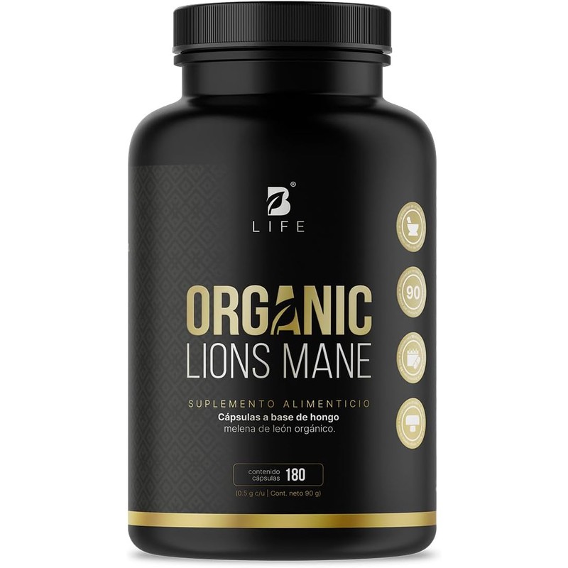 B Life Adaptógeno Hongo Melena de León 100 Orgánico 180