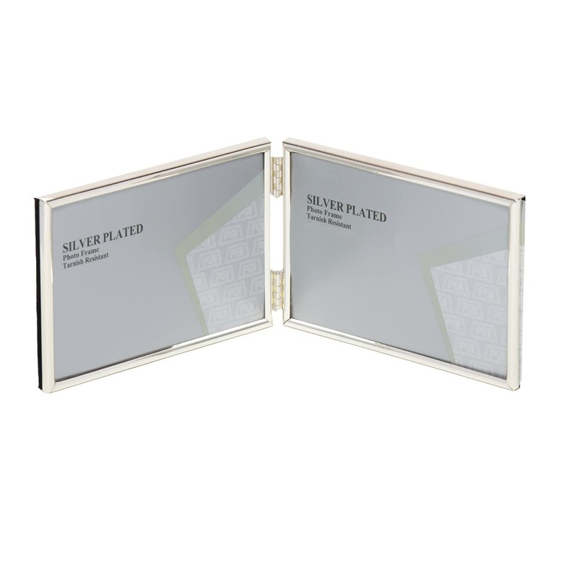 6 x 4-inch Silver Thin Edge DOUBLE LANDSCAPE Photo Frames