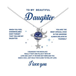 IPNSDON 1Pcs Sterling Silver Star Necklaces Cosmic Planetary Necklace Cute Space Celestial Planet Gifts Small Moon Sun Star Planet Charm Pendant Necklace Jewelry Hypoallergenic for Women Girls