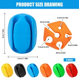 RUNEAY 6 Stück Angelrute Schutz Befestigung Angelrutenhalter Feste Kugel Angelrute Krawattenhalter Gummierte Angelrutenklemme Vielseitiger Silikon Gummifischerangelhalter für Reservoirs Angelwerkzeug