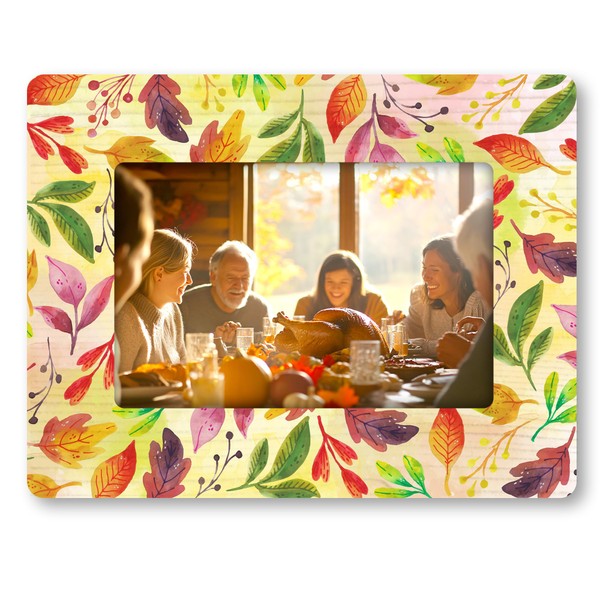 Mr & Mrs Photo Frame, 4x6 Boho Flower Wedding Picture