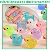 JEYORZY Pack of 100 Mini Luminous Ducks, Miniature Colourful Resin,
