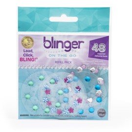 blinger® On The Go (Mini) Refill Pack with 48 Colorful Acrylic Rhinestones