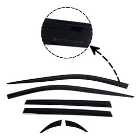 AUTOCLOVER Tape-On Rain Guards Window Visors 6 Pcs Set for Toyota Rav4 2019 2020 2021 2022 2023 2024 2025 / Window Deflectors, Out-Channel Vent Shades (Smoked)