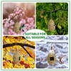 NOVWANG 4 Pcs Hand Woven Hummingbird Houses for Outside