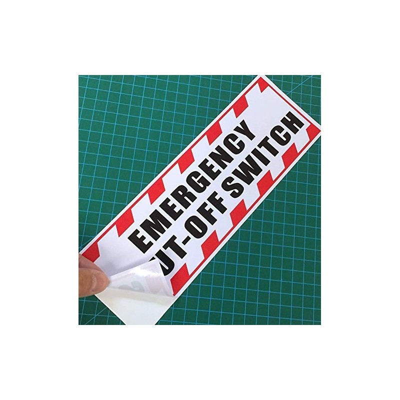 Outdoor/Indoor (2 Pack) 9.8" x 3.3" - Emergency Shut Off