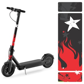 Premium Self-Adhesive Vinyl Decals and Wrap Skins for Adult Electric Scooter - Personalize and Protect Your Ride with Style (Fire)