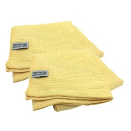 Tek Automotive Waffle Drying Towel Twin Pack- Extra Large Microfibre Car Drying Cloth 76x56cm, Ultra Absorbent, Streak Free, for Bodywork, Windows, & Detailing - Car Drying Towel for Fast Drying