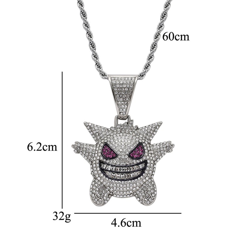 Pendant Necklace Alloy Funny Devil 60cm Stainless Steel Chain Exquisite