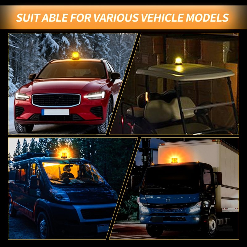 FXETRNL Round Roof Top Strobe Light - High Visibility 60