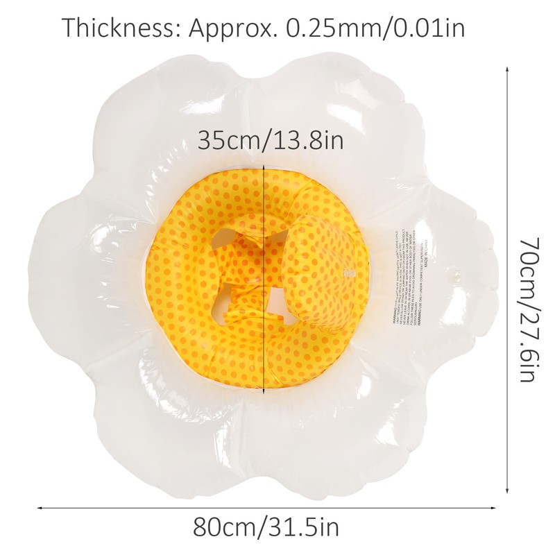 Children Inflatable Swimming Ring with Safety Seat Flower Shape Pool