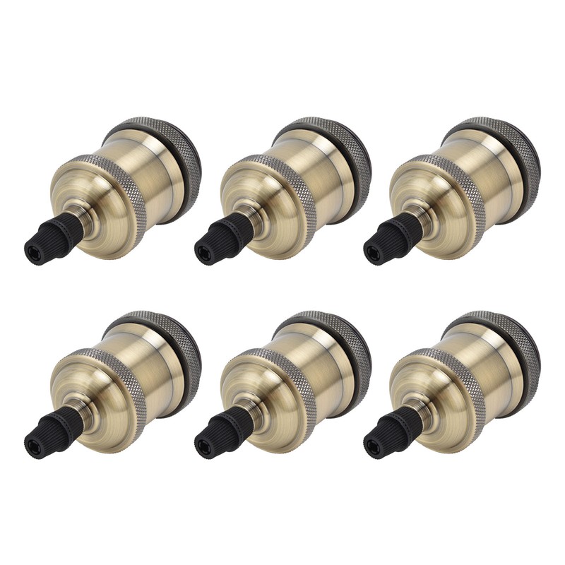 6 Pcs Lamp Holder Metal E26 E27 Screw Retro Lighting