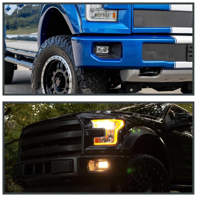 Spec-D Tuning Clear Bumper Driving Fog Lights + Bulbs Compatible