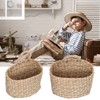 Hanging Basket Seagrass Woven Wall Hanging Storage Basket Organizer for
