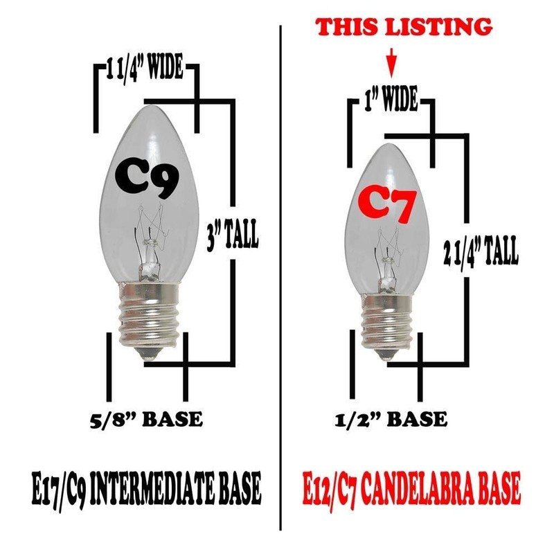 Novelty Lights 25 Foot C7 LED Outdoor Lighting Patio Christmas