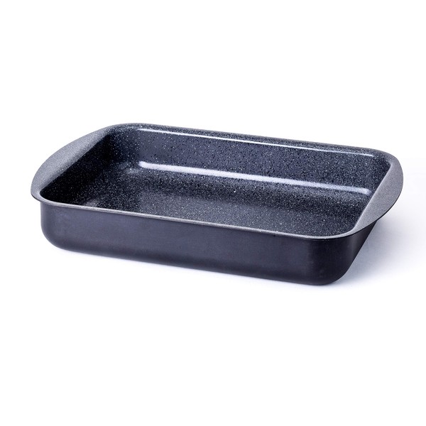 Ceramic Coated Roasting Pan/Lasagna Pan - With Natural Nonstick Coating, Safe For StoveTop and Oven Use / 14 x 10.5 x 2.7 inch
