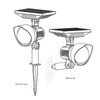 Solar Spot Light 2 in 1 Outdoor Waterproof RGB Rotating