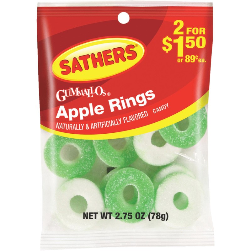 Farley's & Sathers Candy, Apple Rings, 2.75 Ounce (Pack of
