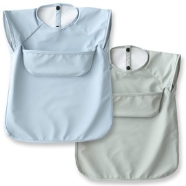 kalavika Meal Apron, Baby Apron, Soft, Meal Style, Sleeveless, Baby Bib Size 80, 90, 100, 110 Size, Girls, Boys, Baby Bib with Pocket, Infant Smocking, Children, Nursery School, Kindergarten