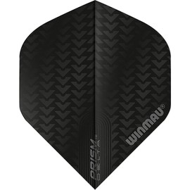 WINMAU Prism Delta Black Extra Thick Dart Flights - 1 set per pack (3 flights in total)