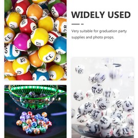 NUOBESTY Pack of 50 Lottery B?lle Game Balls Colourful B?lle Plastic B?lle Table Tennis Ball Pong B?lle Bingo B?lle Hollow Ball Lottery Toy for Party Games Bingo Game Accessories 4 cm