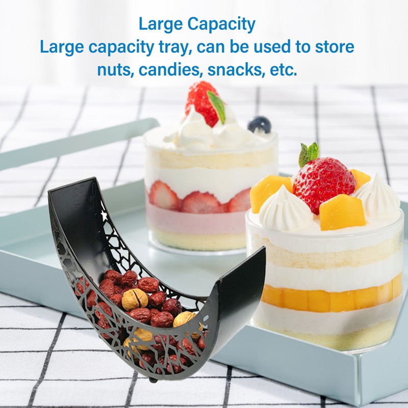 Ramadan Dessert Tray Iron Reusable Large Capacity Moon Star Shaped