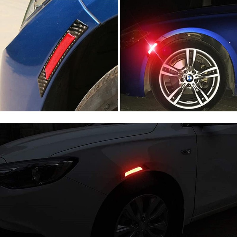 BoYeeBo Universal 4Pcs Carbon Fiber Car Wheel Eyebrow Bump Protector
